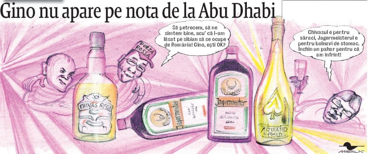 Caricatura zilei » Gino Iorgulescu a fost cu Victor Ponta la Abu Dhabi! Gazeta a "surprins" un dialog savuros :D