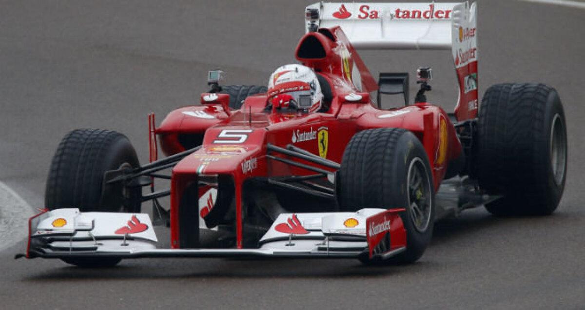 FOTO Primele imagini cu Sebastian Vettel în monopostul Ferrari » Ce mesaj a purtat germanul pe cască