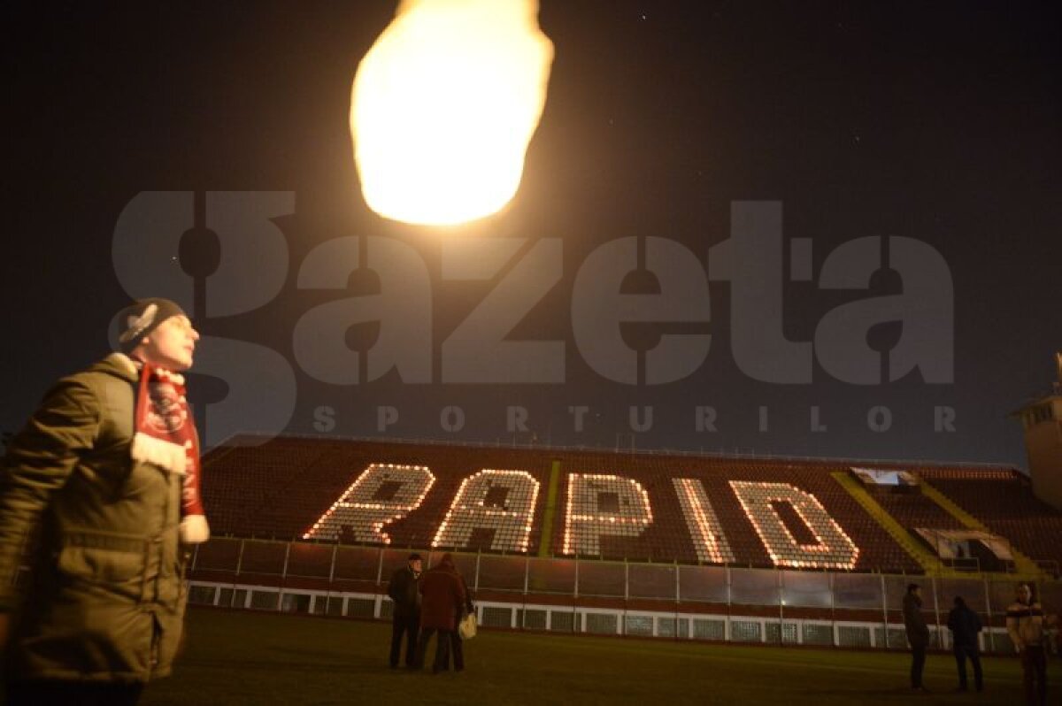 FOTO Momente emoţionante în Giuleşti! Fanii Rapidului l-au omagiat pe Nicolae Manea