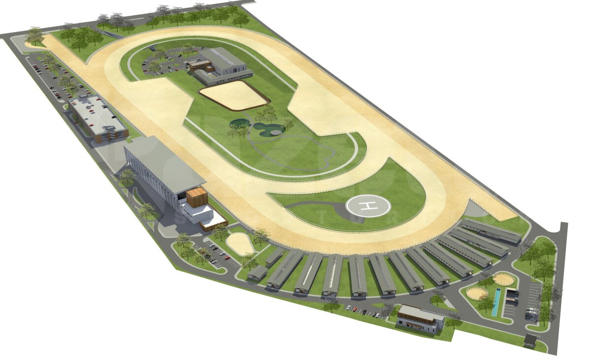 FOTO Cade hipodromul! A început demolarea bătrînului complex hipic de la Ploieşti. Din ianuarie demarează construcţia celui nou