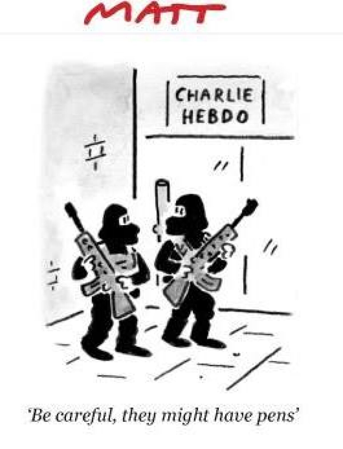 FOTO Cum au răspuns caricaturiştii din întreaga lume după atacul terorist asupra redacţiei Charlie Hebdo