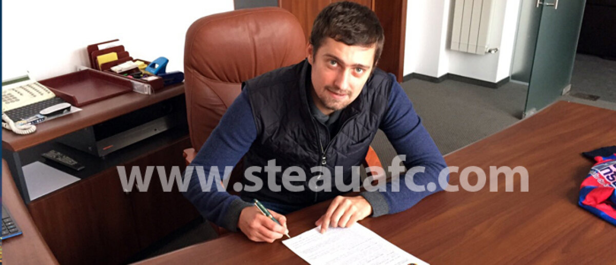 UPDATE FOTO Gabi Tamaş a semnat cu Steaua » S-a pozat cu tricoul cu noua siglă a roş-albaştrilor!