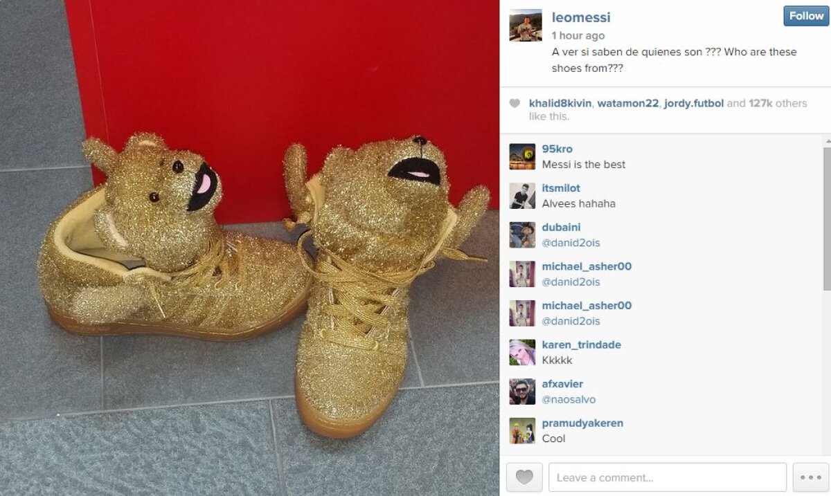 Un star de la FC Barcelona în rolul lui Gabi Iancu » Lionel Messi n-a rezistat şi l-a luat imediat peste picior! Cui îi aparţin încălţările extravagante