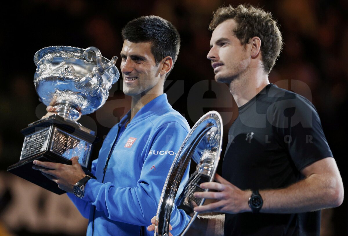 Novak Djokovici a cîştigat Australian Open în faţa lui Andy Murray! Sîrbul a ajuns la cinci trofee în Australia