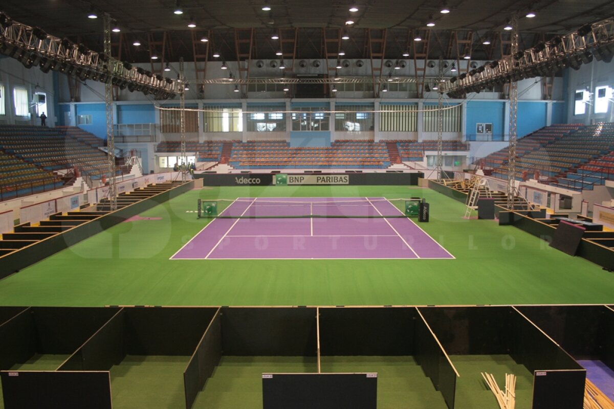 GALERIE FOTO Patinoarul de la Galaţi este gata de meciul România - Spania! Cum arată sala unde va juca Simona Halep