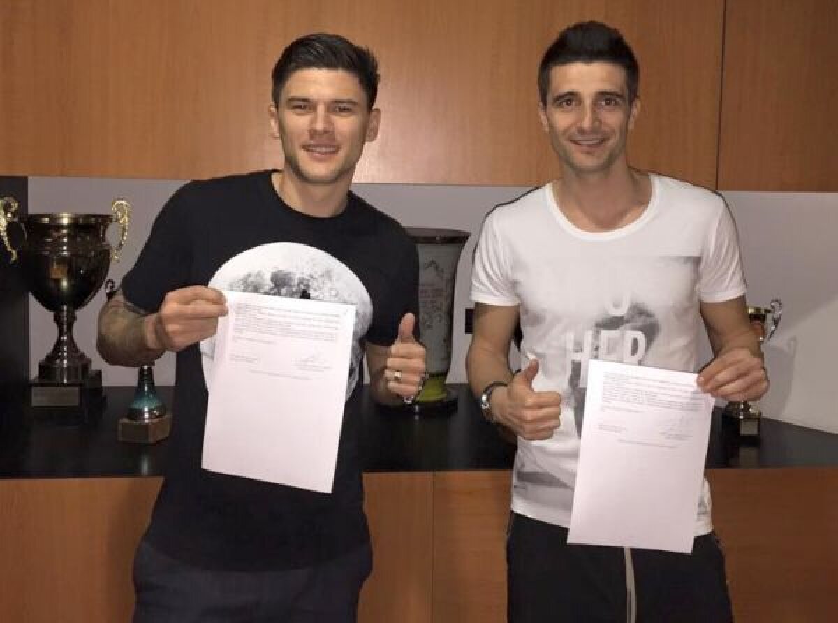 FOTO Dublă lovitură pentru Rapid » Daniel Niculae şi Cristi Săpunaru au semnat contracte în alb!
