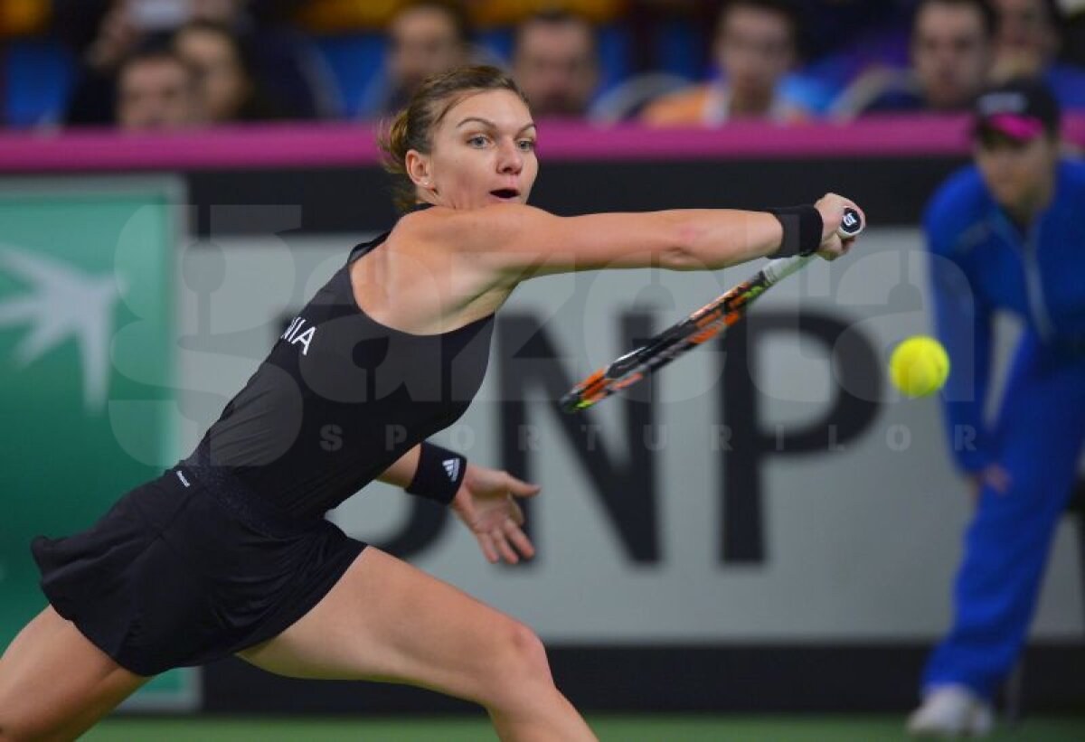 FOTO » Simona Halep, fără şansă în faţa lui Garbine Muguruza » Spania este în avantaj