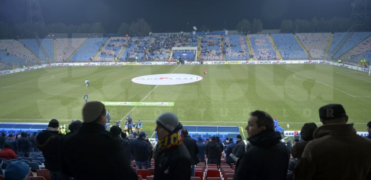 FOTO Atmosferă dezolantă în Ghencea » Doar 4.180 de spectatori i-au încurajat pe stelişti în semifinalele Cupei Ligii