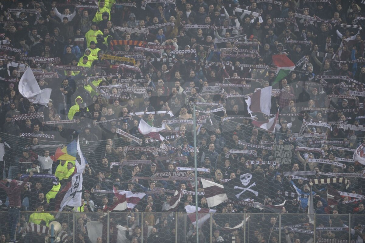 Derby doar pentru rapidişti! » Galeria oaspeţilor a făcut spectacol în Ghencea, steliştii au fost pe mute