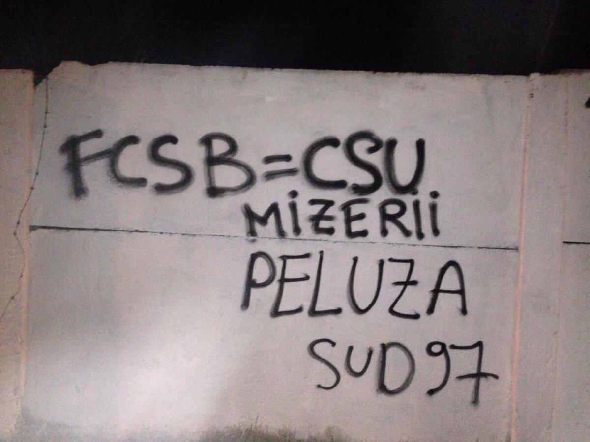 GALERIE FOTO Stadionul "Extensiv" a fost vandalizat de suporterii Universităţii Craiova » Mesaje dure la adresa Stelei şi a lui CS U