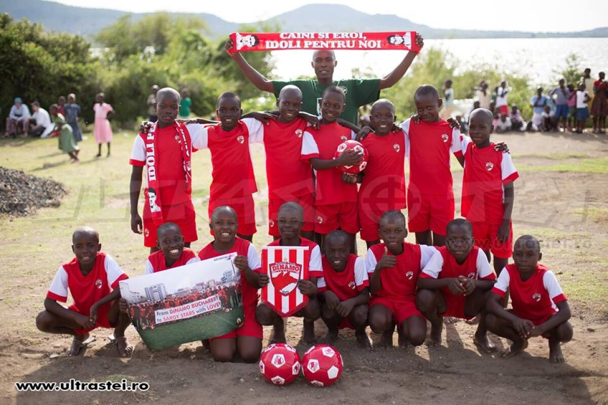 GALERIE FOTO O echipă din Kenya joacă în echipamentul lui Dinamo » Gest caritabil făcut de alb-roşii