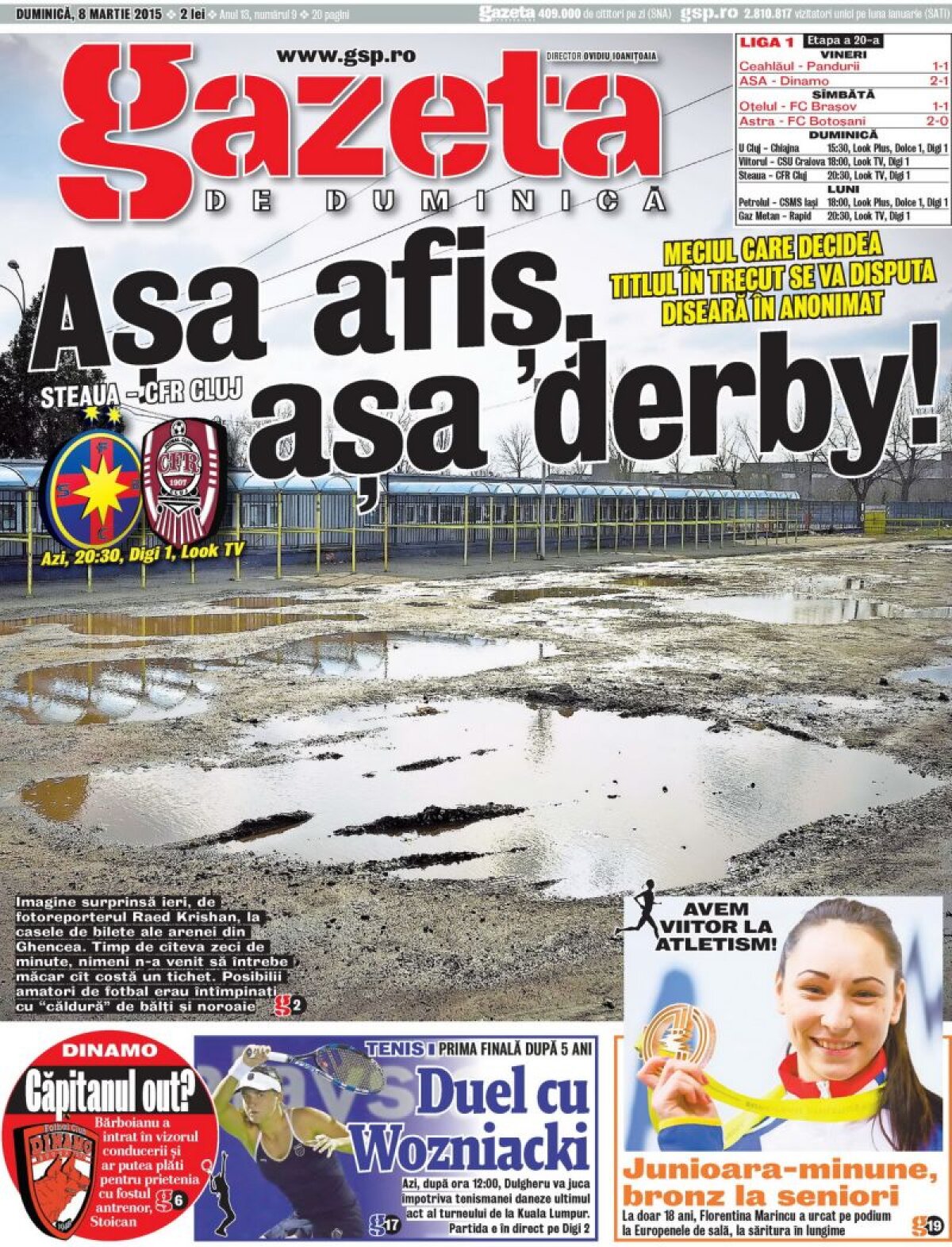 Aşa afiş, aşa derby! Meciul care decidea titlul în trecut se va disputa diseară în anonimat