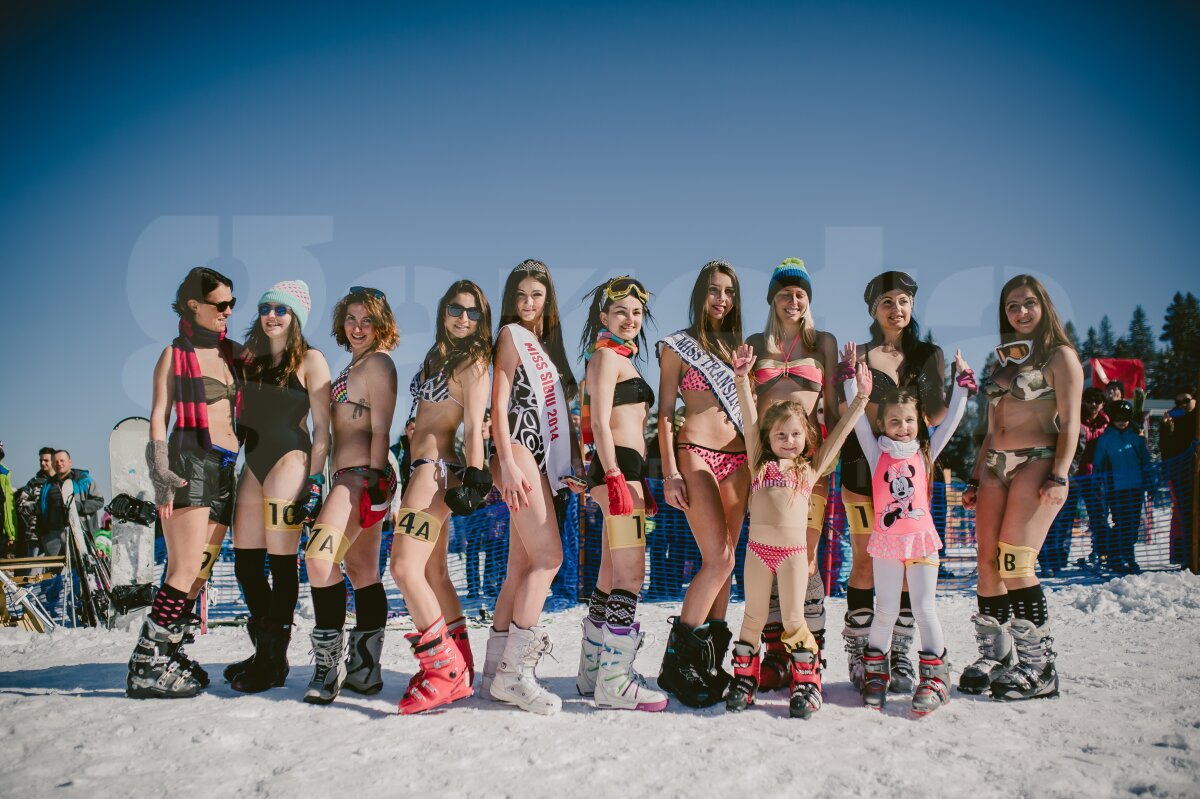 GALERIE FOTO Ski, snowboard şi bikini » Competiţia a avut loc astăzi în complexul de ski şi snowboard Arena Platoş din Păltiniş