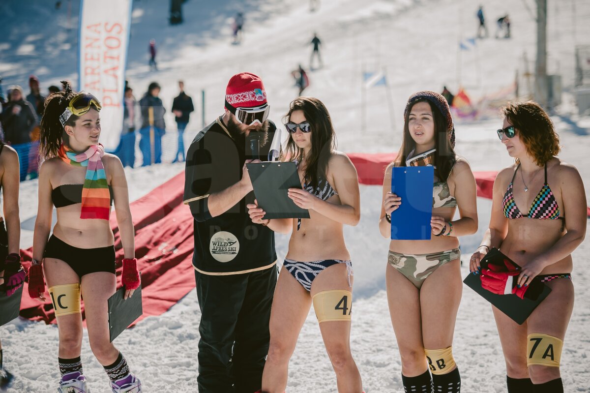 GALERIE FOTO Ski, snowboard şi bikini » Competiţia a avut loc astăzi în complexul de ski şi snowboard Arena Platoş din Păltiniş