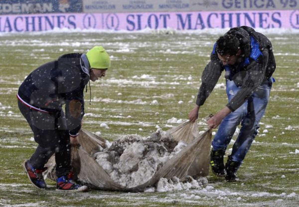 VIDEO + FOTO Alunecă spre titlu! Steaua s-a impus la Piatra Neamţ, scor 1-0, pe un teren foarte greu, acoperit cu zăpadă