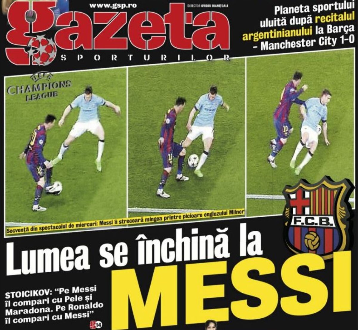 VIDEO Lumea se închină la Leo Messi » Planeta sportului uluită după recitalul argentinianului la Barca - Manchester City 1-0