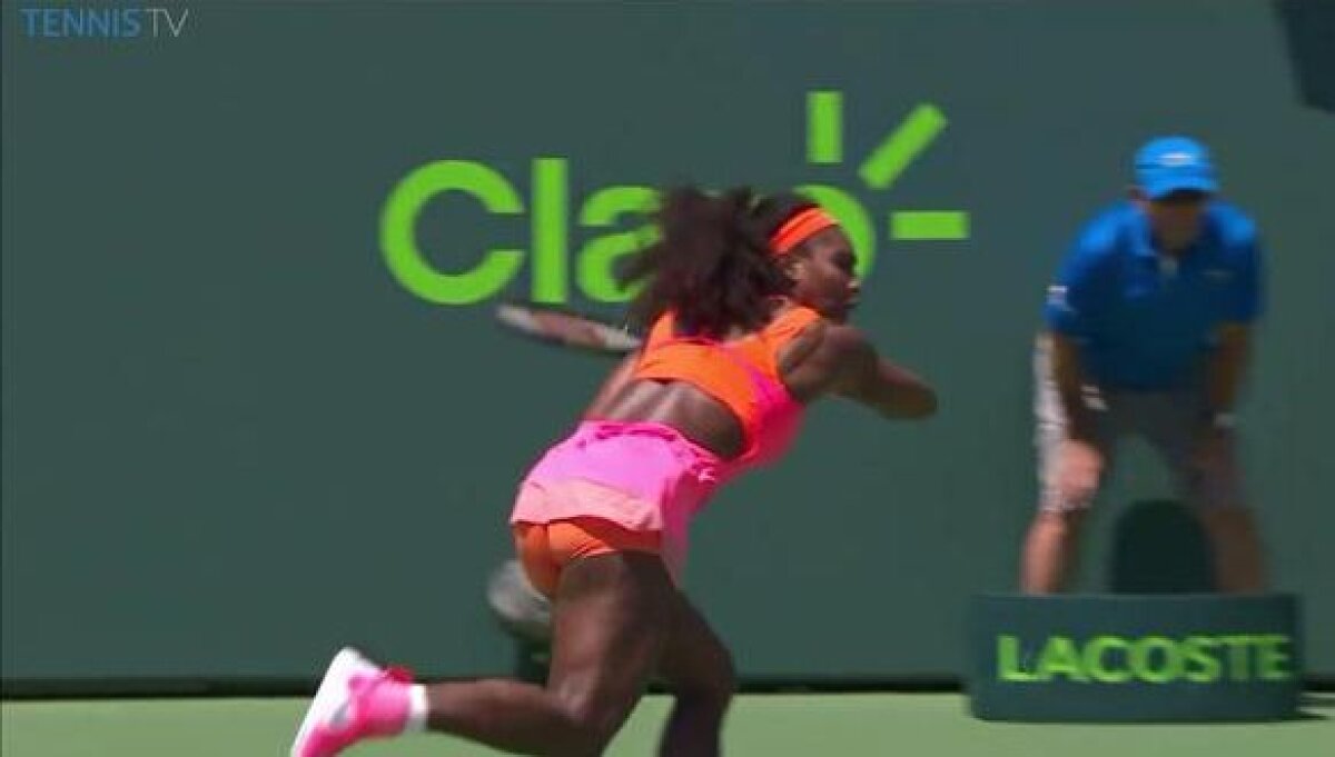 VIDEO + FOTO Moment magic oferit de Serena Williams în meciul cu Sabine Lisicki » Lovitură de pe altă planetă reuşită de numărul 1 WTA