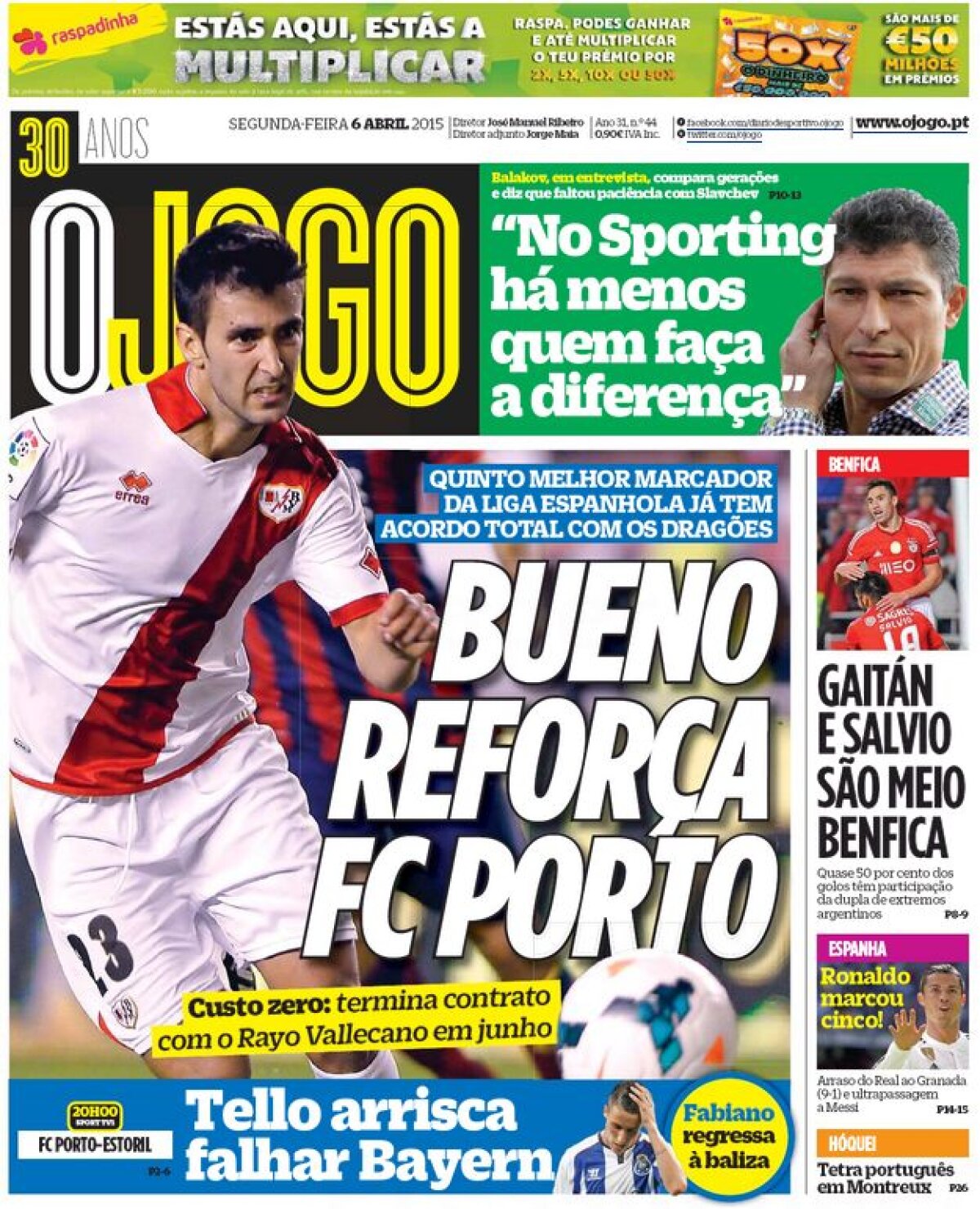 Ce scriu azi ziarele de sport din lume (06.04.2015)