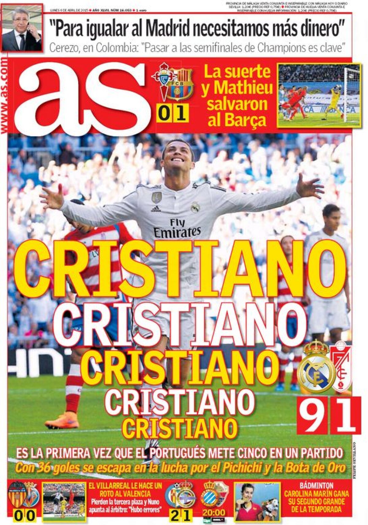 Ce scriu azi ziarele de sport din lume (06.04.2015)