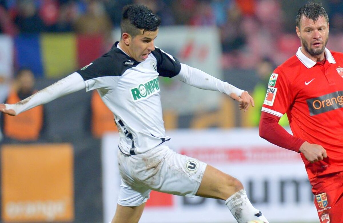 FOTO Dezastru pentru U Cluj! Pablo Ceppelini, eliminat în minutul 9 după o intrare oribilă la Pablo Brandan 