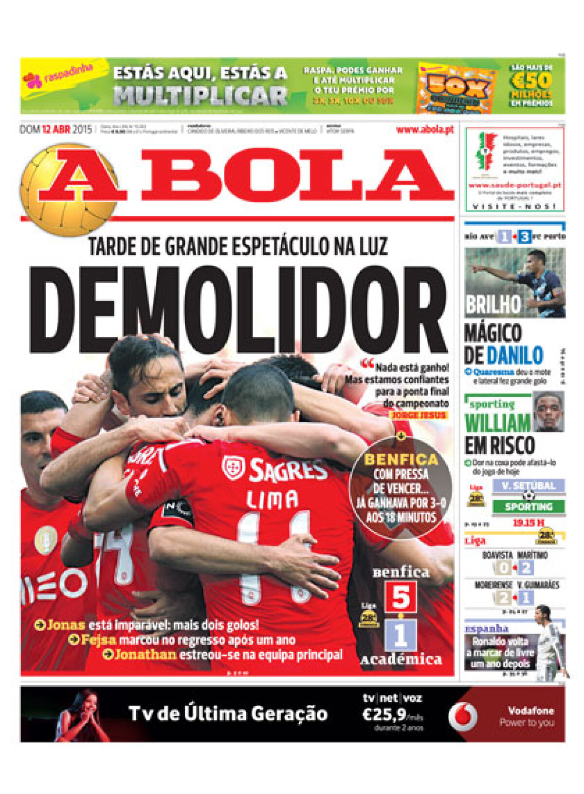 Ce scriu azi ziarele de sport din Europa (12 aprilie 2015)