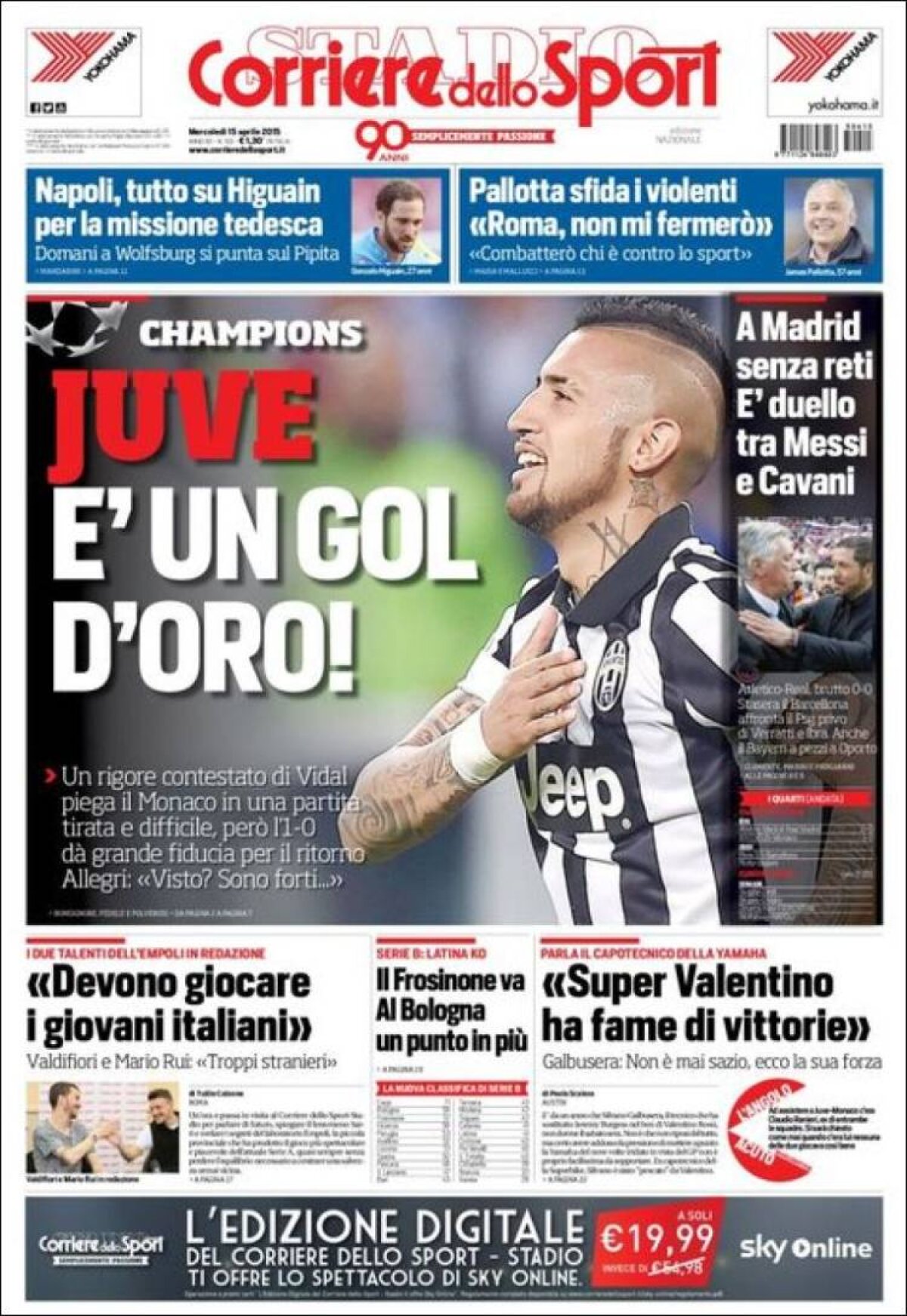 Ce scriu azi ziarele de sport din Europa (15 aprilie 2015)