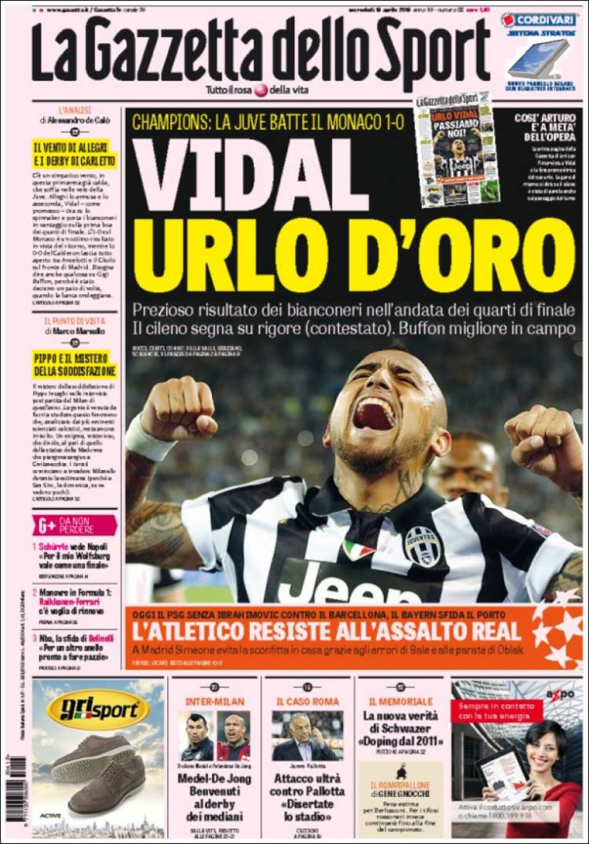 Ce scriu azi ziarele de sport din Europa (15 aprilie 2015)