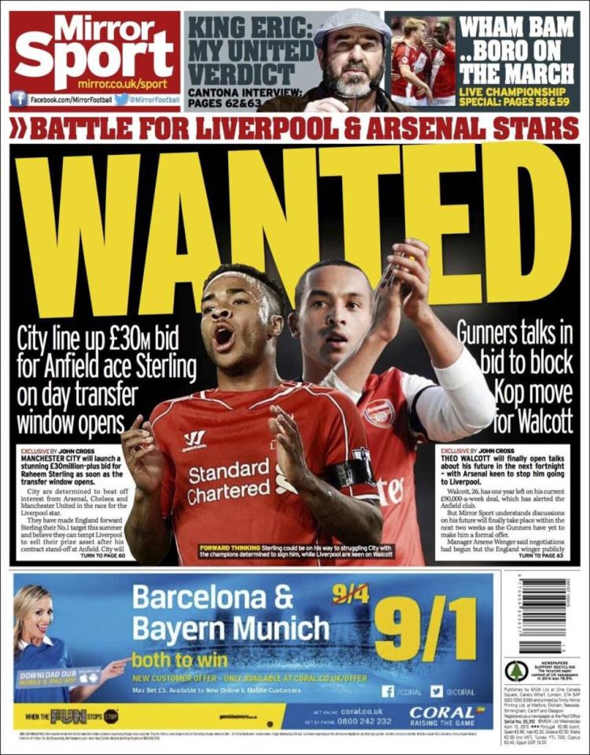 Ce scriu azi ziarele de sport din Europa (15 aprilie 2015)