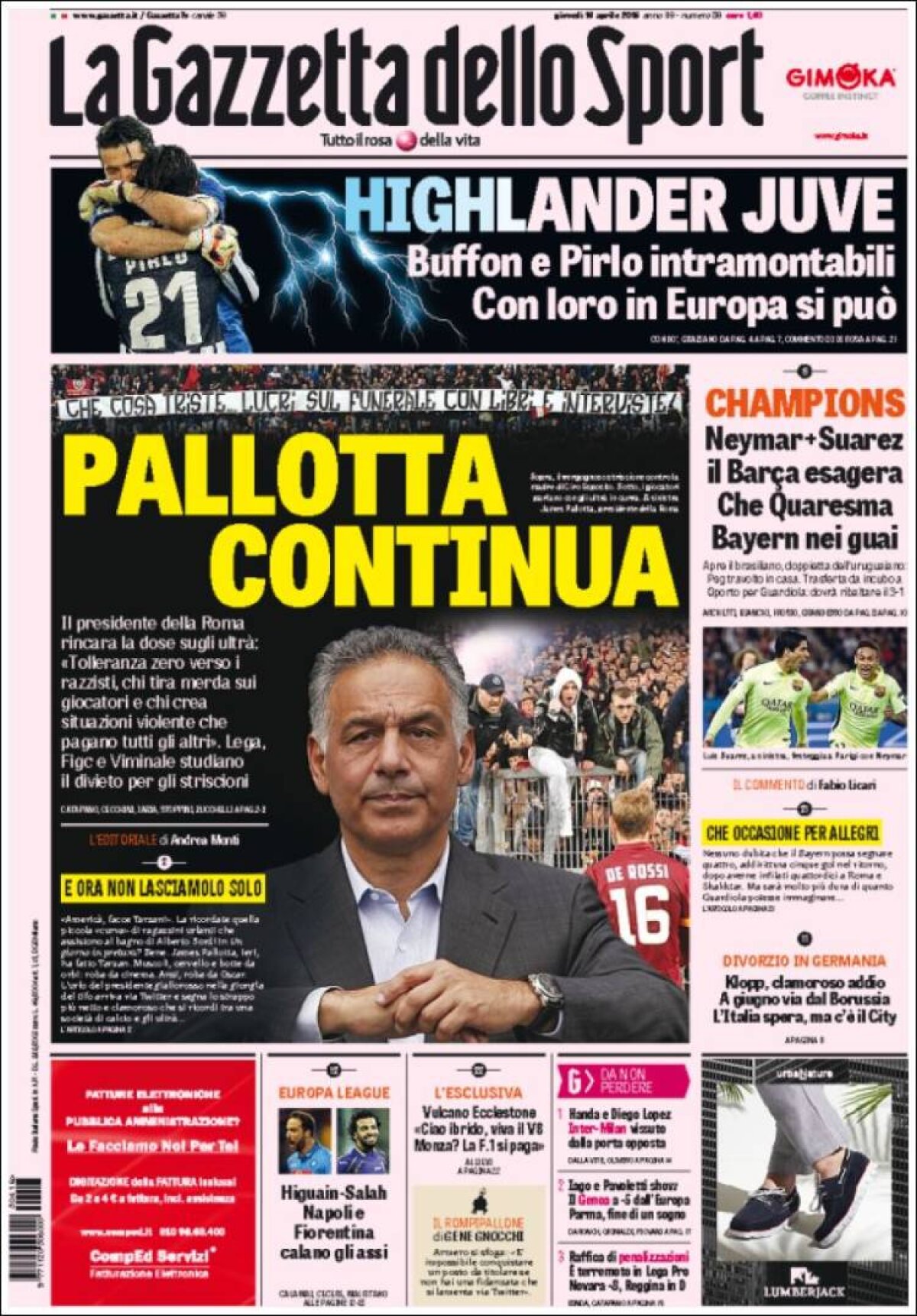 Ce scriu azi ziarele de sport din Europa (16 aprilie 2015)