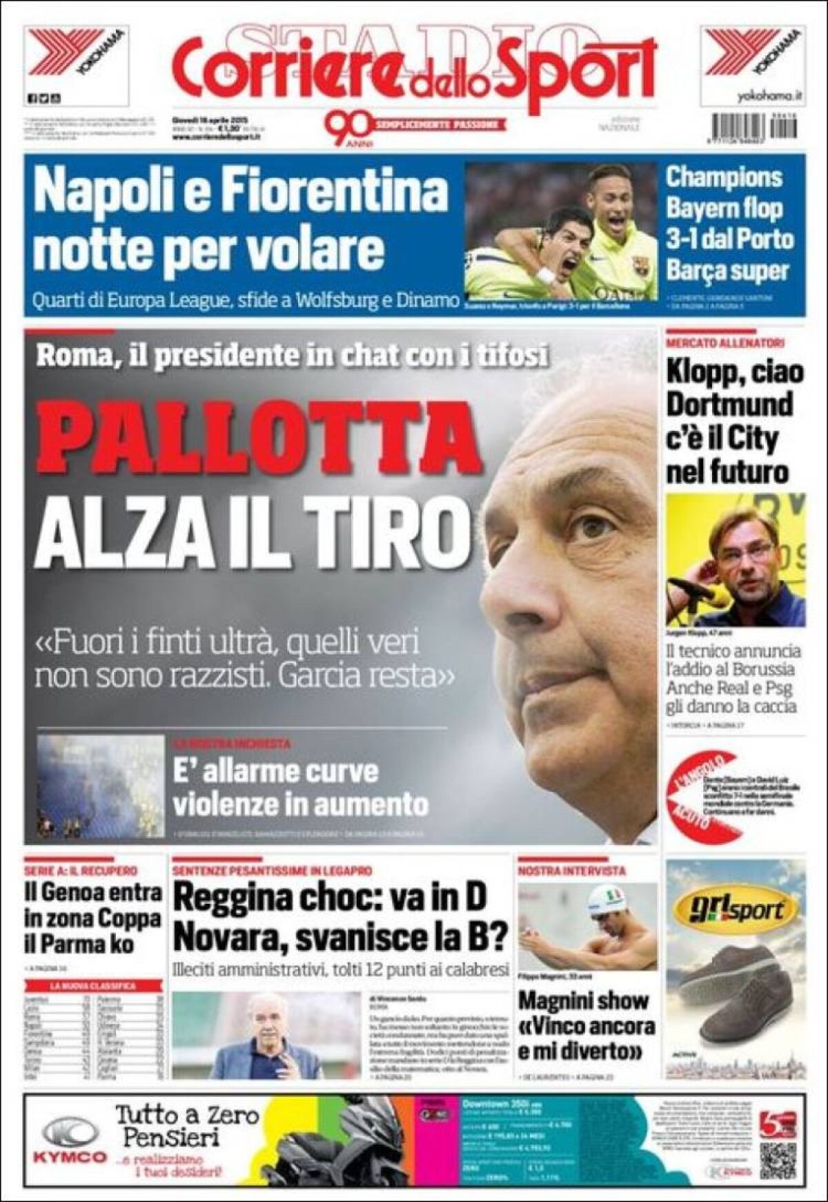 Ce scriu azi ziarele de sport din Europa (16 aprilie 2015)