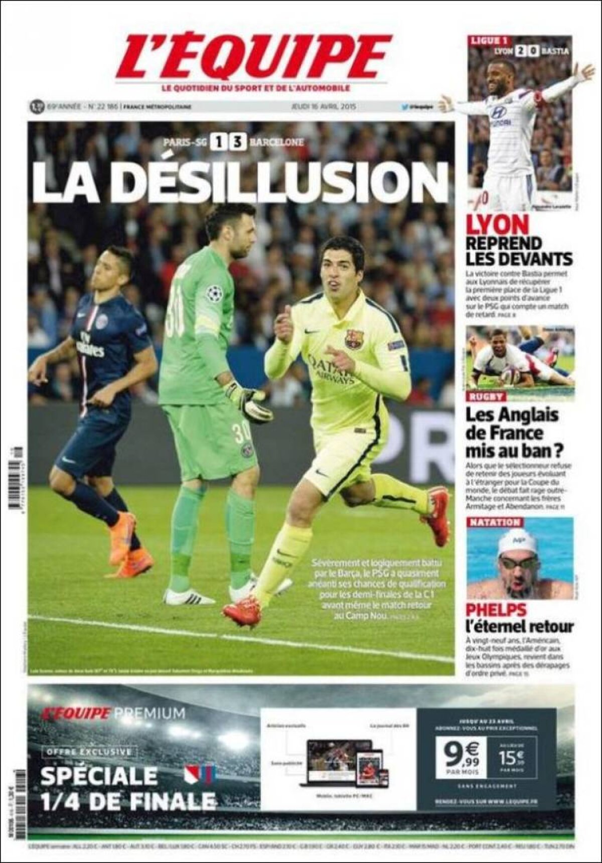 Ce scriu azi ziarele de sport din Europa (16 aprilie 2015)