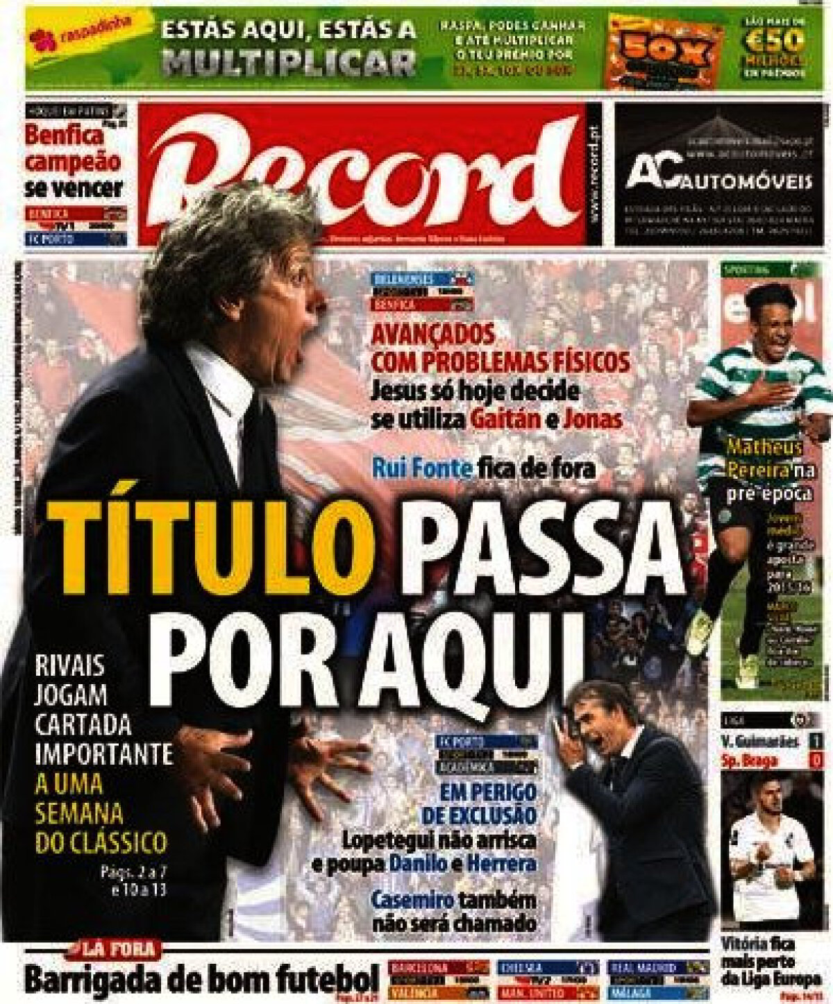 Ce scriu azi ziarele de sport din Europa (18 aprilie 2015)