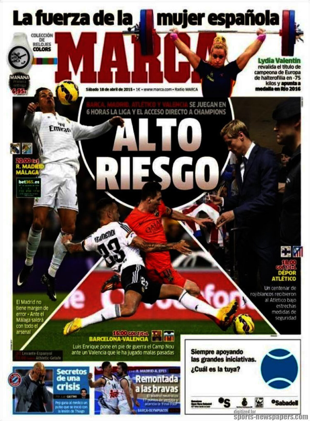 Ce scriu azi ziarele de sport din Europa (18 aprilie 2015)