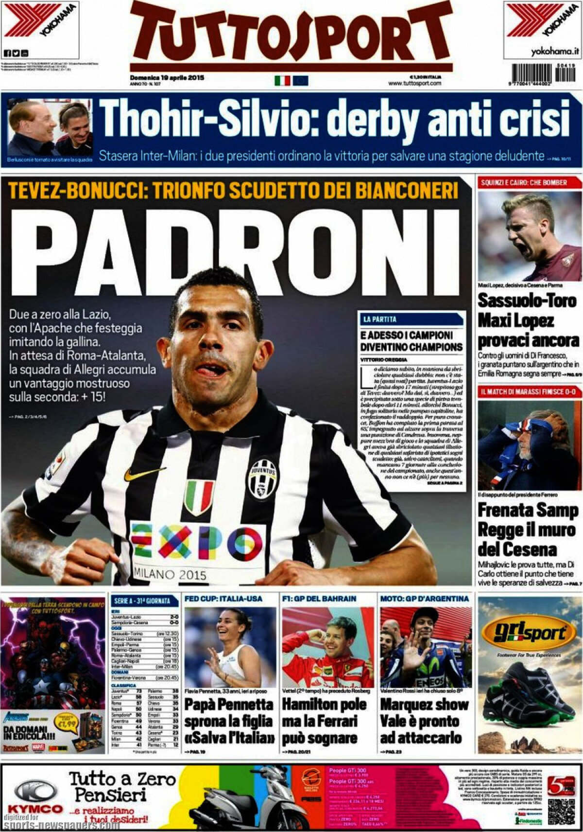 Ce scriu azi ziarele de sport din Europa (19 aprilie 2015)