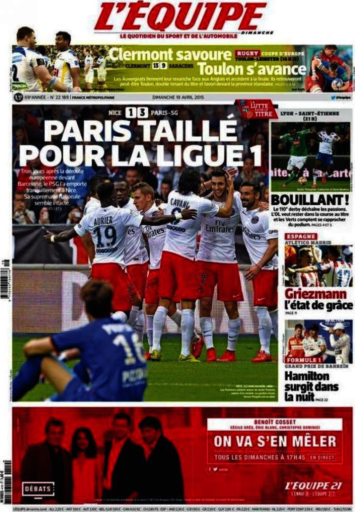 Ce scriu azi ziarele de sport din Europa (19 aprilie 2015)