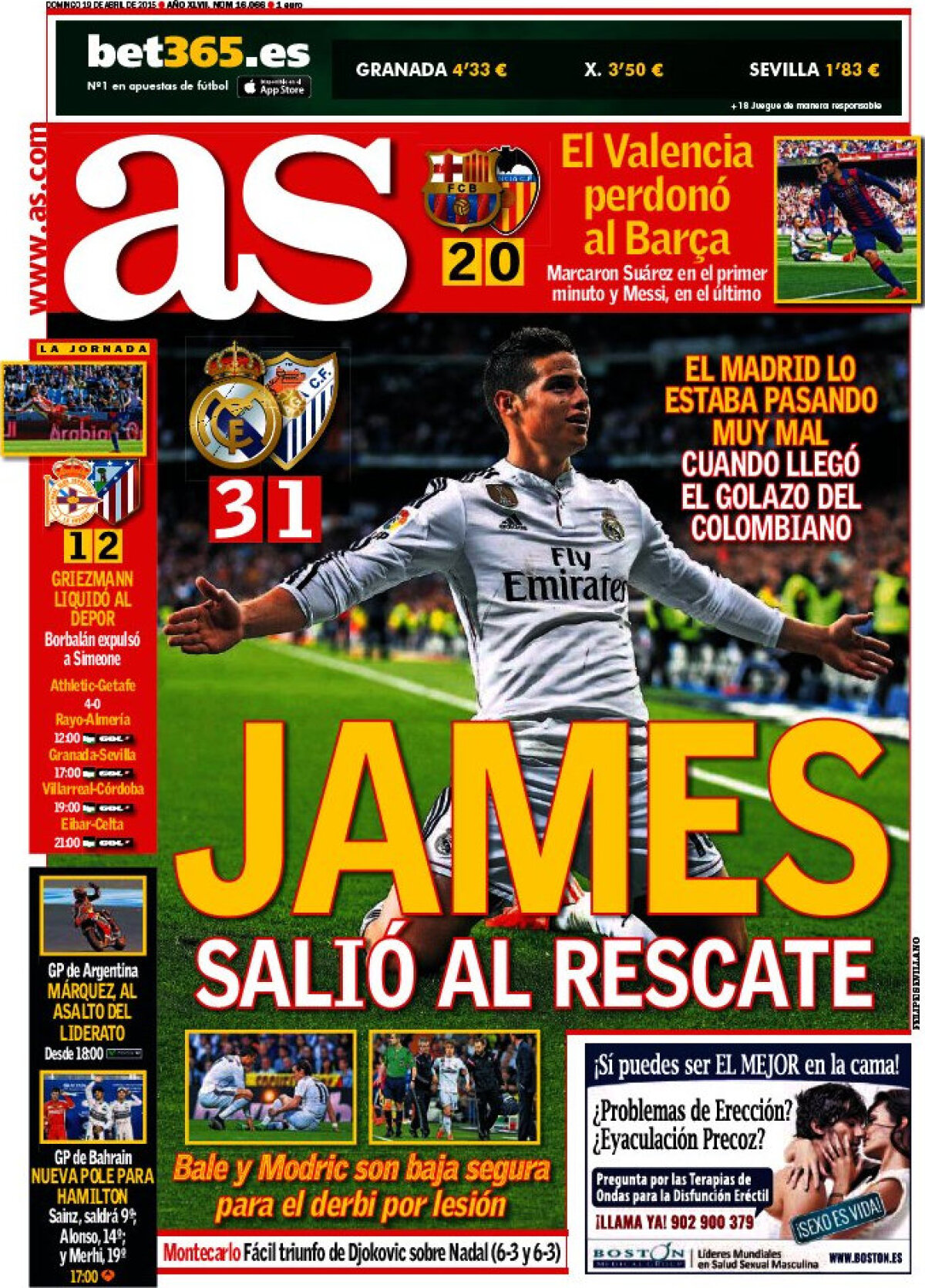 Ce scriu azi ziarele de sport din Europa (19 aprilie 2015)