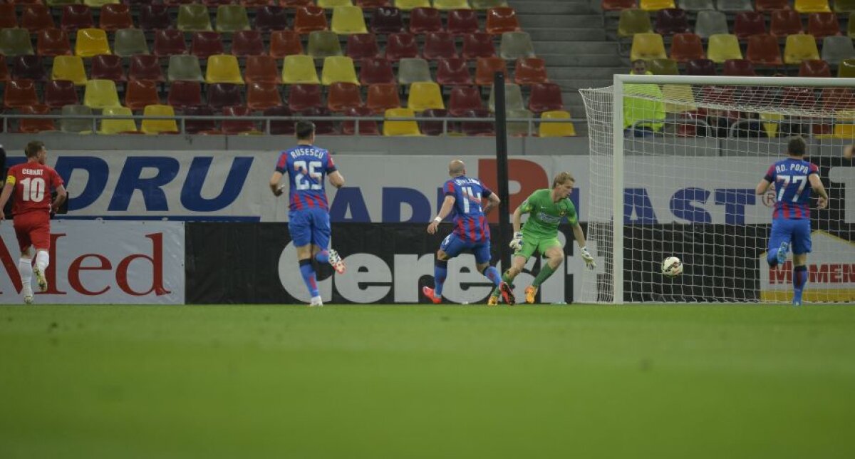 FOTO şi VIDEO Lupta la titlu e mai încinsă ca niciodată » Oţelul produce surpriza şi învinge Steaua pe Arena Naţională