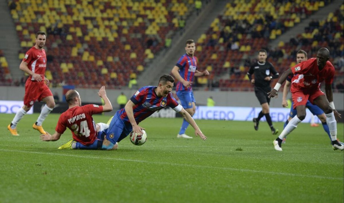 FOTO şi VIDEO Lupta la titlu e mai încinsă ca niciodată » Oţelul produce surpriza şi învinge Steaua pe Arena Naţională