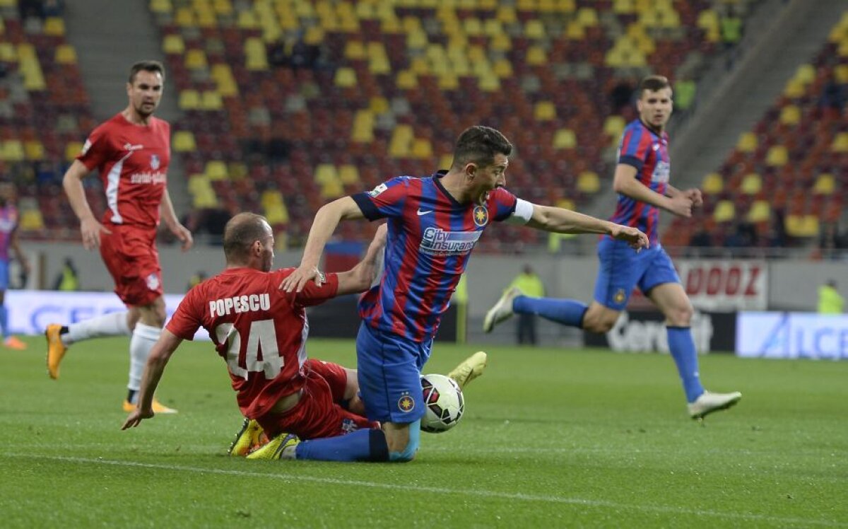 FOTO şi VIDEO Lupta la titlu e mai încinsă ca niciodată » Oţelul produce surpriza şi învinge Steaua pe Arena Naţională