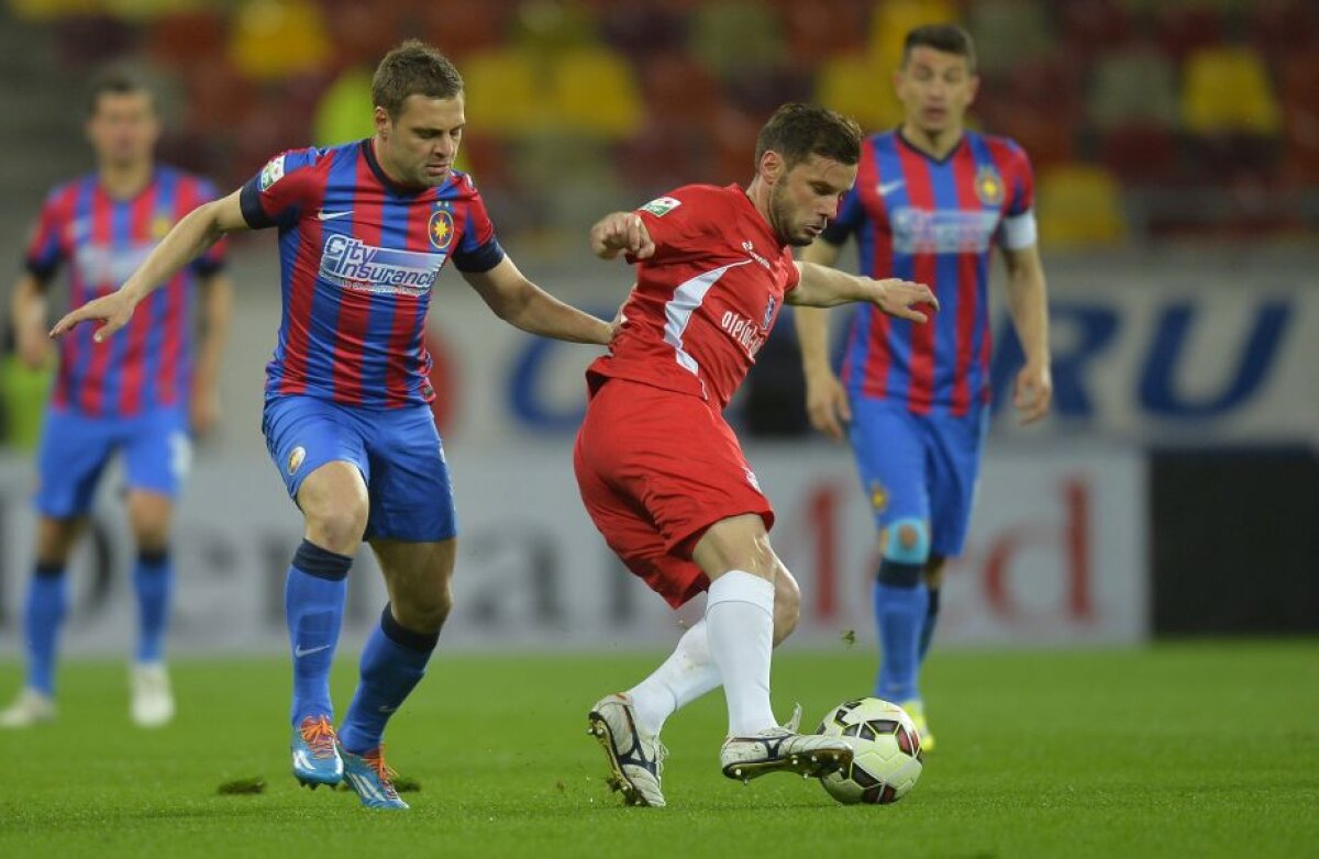 FOTO şi VIDEO Lupta la titlu e mai încinsă ca niciodată » Oţelul produce surpriza şi învinge Steaua pe Arena Naţională