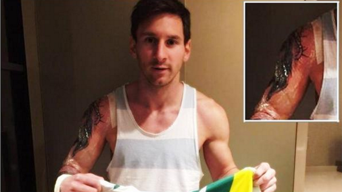 GALERIE FOTO S-a umplut de tatuaje! » Messi a luat-o pe urmele lui Neymar și Alves