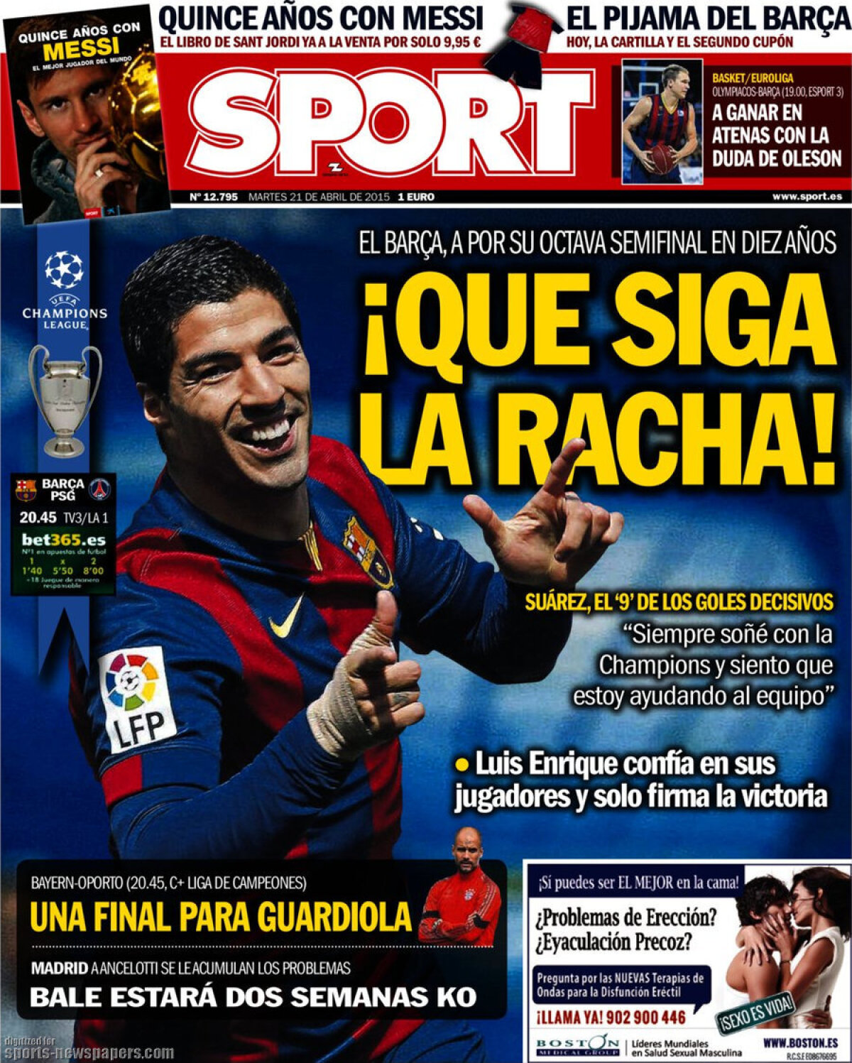 Ce scriu azi ziarele de sport din Europa (21 aprilie 2015)