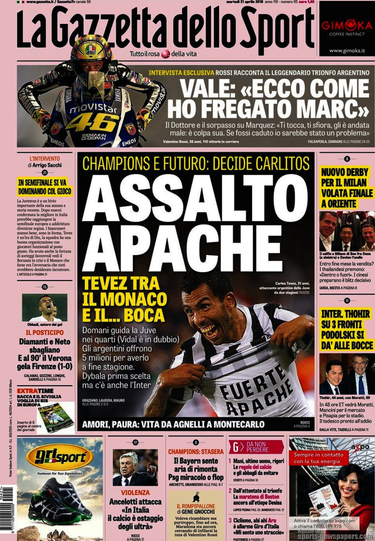 Ce scriu azi ziarele de sport din Europa (21 aprilie 2015)