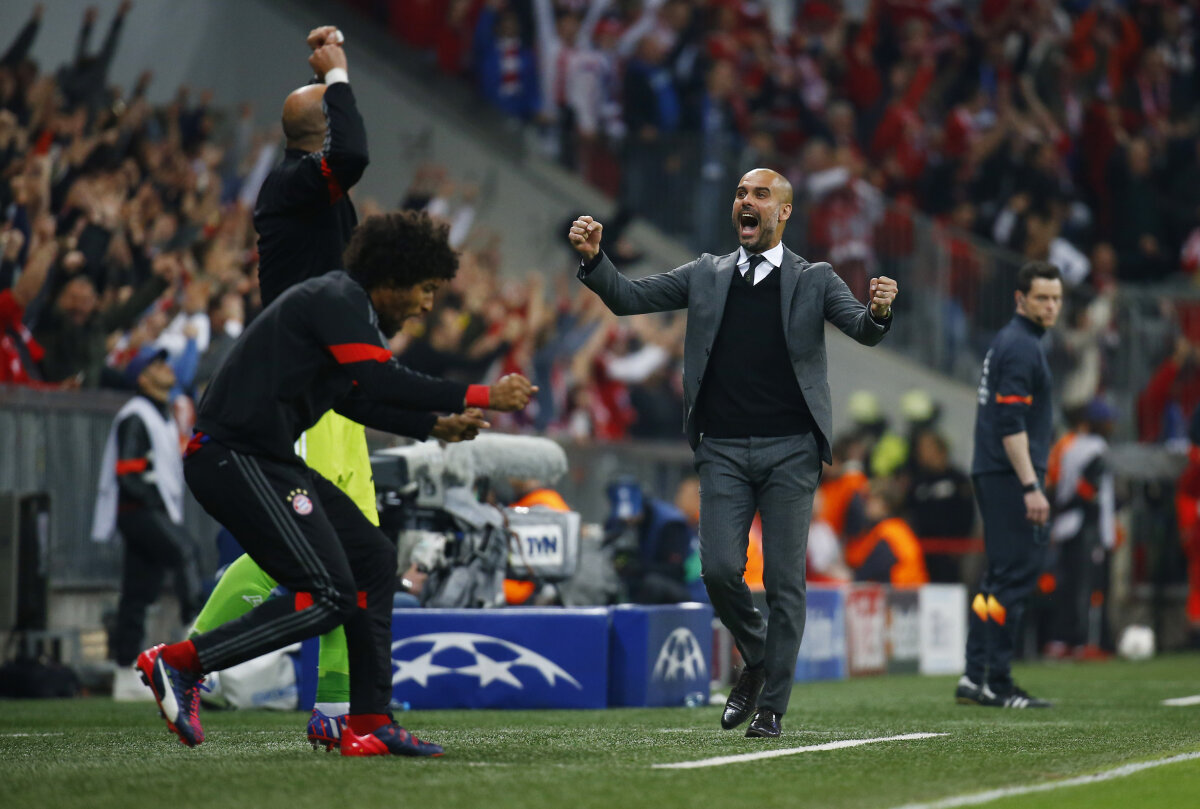 VIDEO + FOTO Pep Guardiola, euforic la fiecare gol al lui Bayern! Pantalonii au cedat însă bucuriei :)