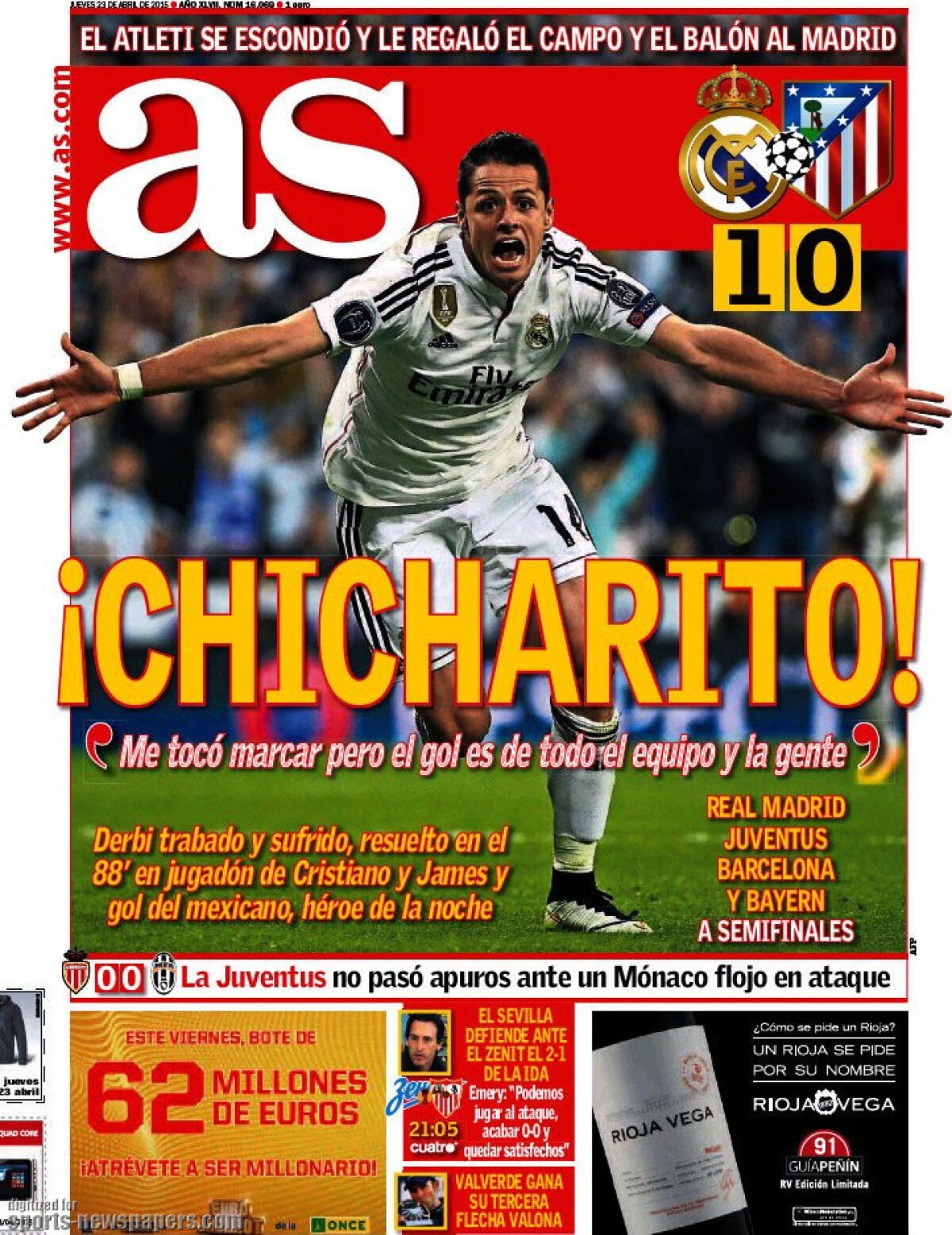 Ce scriu azi ziarele de sport din Europa (23 aprilie 2015)