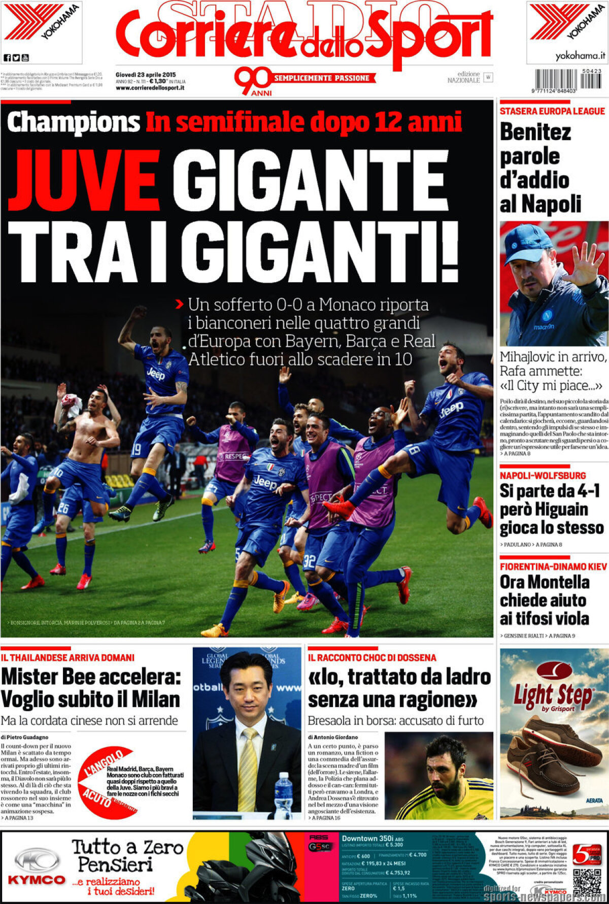 Ce scriu azi ziarele de sport din Europa (23 aprilie 2015)