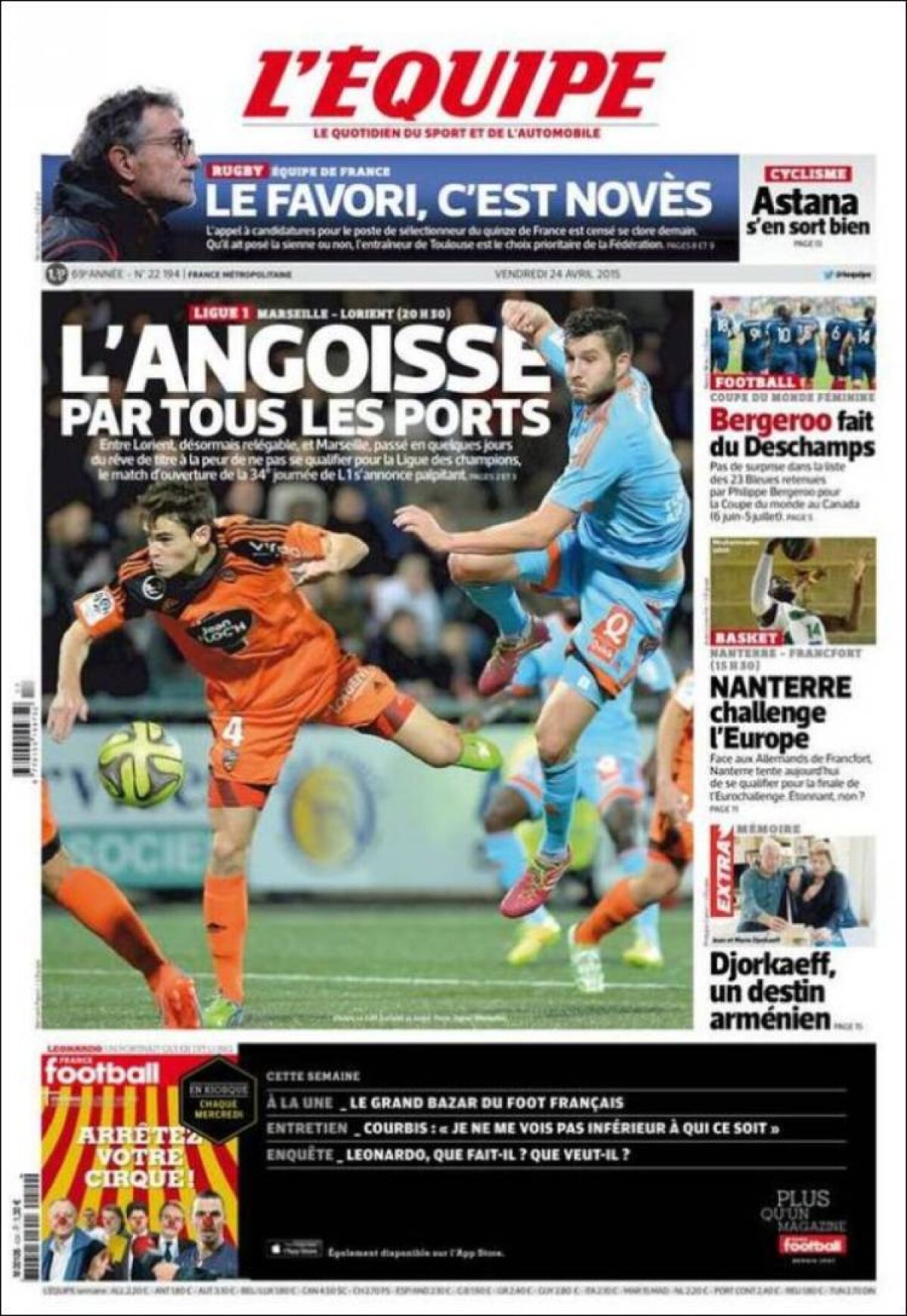 Ce scriu azi ziarele de sport din Europa (24 aprilie 2015)