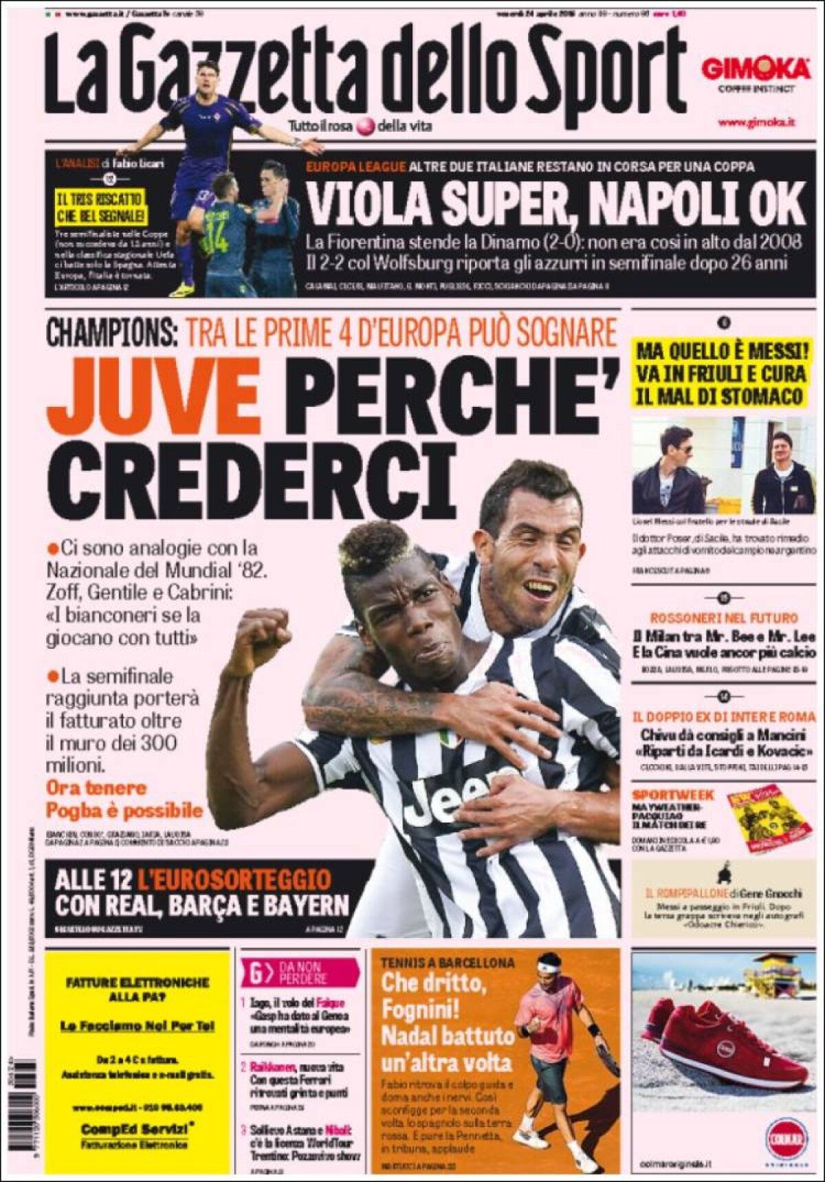 Ce scriu azi ziarele de sport din Europa (24 aprilie 2015)