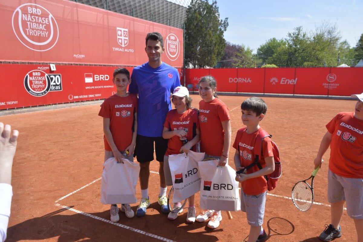FOTO Ziua copiilor la BRD Năstase-Țiriac Trophy » Horia Tecău și Irina Begu au participat la Kids Day