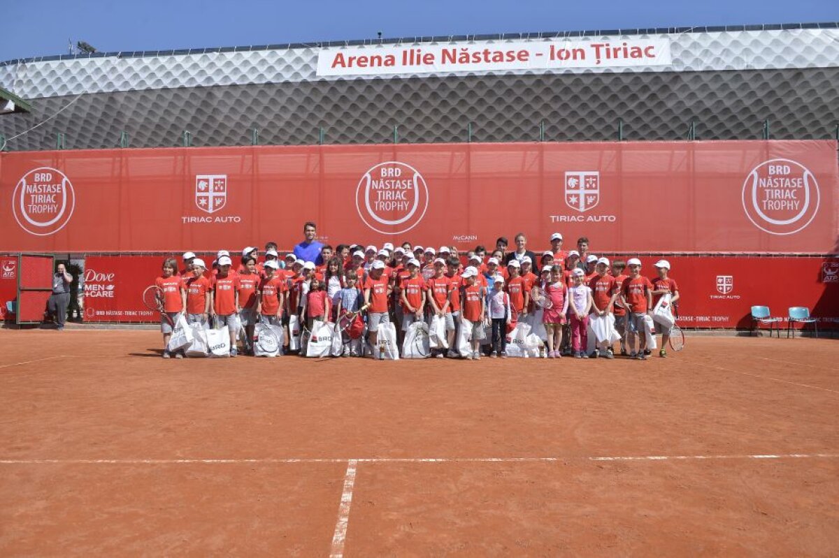 FOTO Ziua copiilor la BRD Năstase-Țiriac Trophy » Horia Tecău și Irina Begu au participat la Kids Day